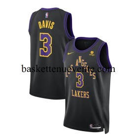 Maillot Basket Los Angeles Lakers Anthony Davis 3 Nike 2023-2024 City Edition Noir Swingman - Homme